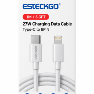 ESEEKGO G-04AW USB-C to Lightning Charging Cable 3.3ft – White