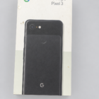 Front of Google Pixel 3 retail box on a neutral background