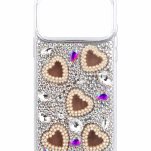 iPhone 17 Heart Diamond Case – Silver