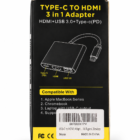 USB-C to HDMI 3-in-1 adapter retail package back